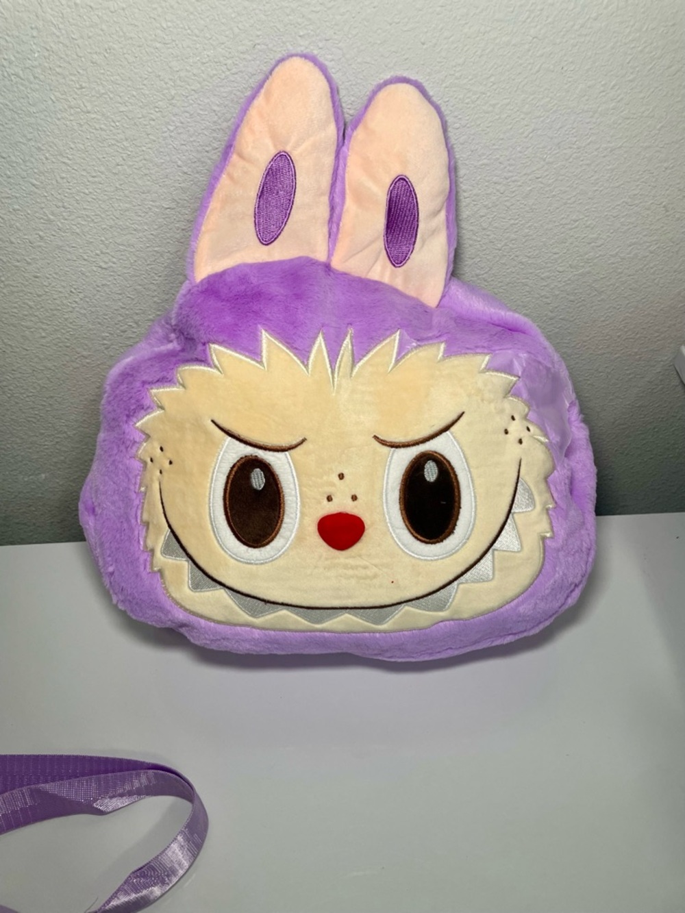 Plush Purple Monster Bubu backpack or shoulder bag